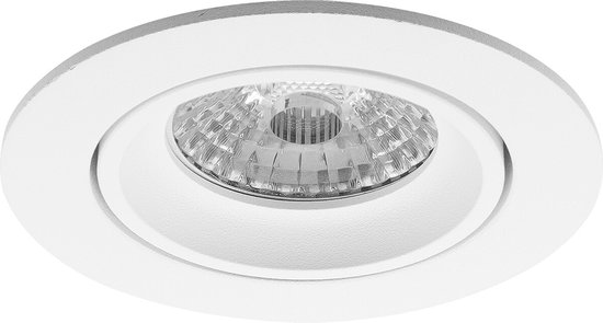 Spot Armatuur GU10 - Pragmi Delton Pro - Inbouw Rond - Mat - Aluminium - Kantelbaar - Ø82mm