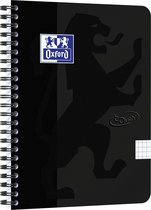 Oxford Touch - Schrijfblok - A5 - Geruit - 140 pagina's - 90g - soft cover - zwart