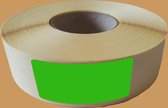 Blanco etiketten op rol - 50 x 25 mm rechthoek - groen radiant