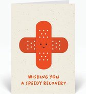 Wenskaart / Postkaart - Wishing you a speedy recovery - Graphic Factory - 2 stuks