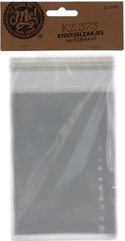 Knutselzakjes plastic A6 - 30 stuks - Plastic Zakjes - Met plakstrip