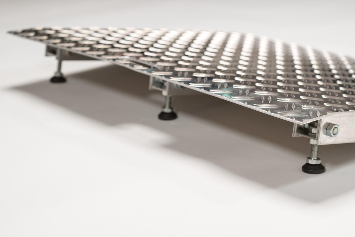 Goedkoopste Verstelbare aluminium drempelhulp 4,5 - 6,5 cm lengte 87 cm