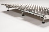 Verstelbare aluminium drempelhulp 4,5 - 6,5 cm lengte 87 cm
