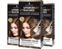 Schwarzkopf Uitgroeiset - Haarverf - Lichtbruin/Middenbruin Haarkleuring - Grijsdekking - Voordeelverpakking - 3 stuks