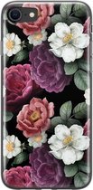 iPhone SE 2020 hoesje siliconen - Flowers - Soft Case Telefoonhoesje - Bloemen - Transparant, Multi