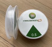 1 Rol Elastisch Draad- Sieraden Maken- 0.5 mm- 13 meter- Transparant Draad - Kralen Draad - Rekbaar Draad - Hobby Draad - Nylon Draad