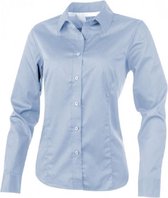 Overhemd dames lichtblauw lange mouw maat S (werkoverhemd o.a. horeca)