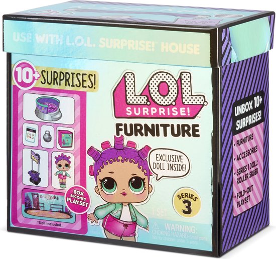 L.O.L. Surprise! Furniture - Rolschaatsbaan met Roller Sk8er - Serie 3 - L.O.L. Surprise!