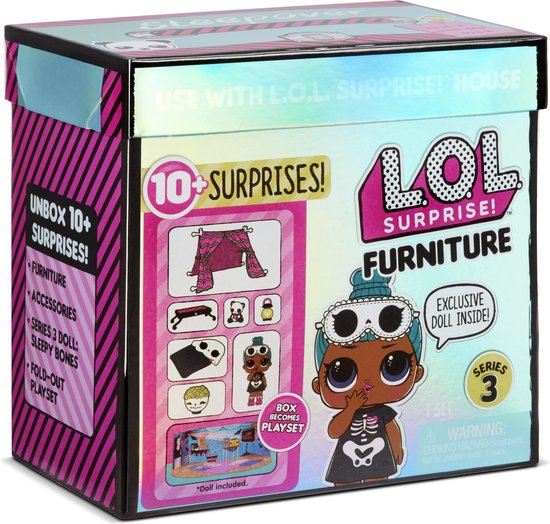 L.O.L. Surprise! Furniture - Logeerpartijtje met Sleepy Bones - Serie 3 - L.O.L. Surprise!