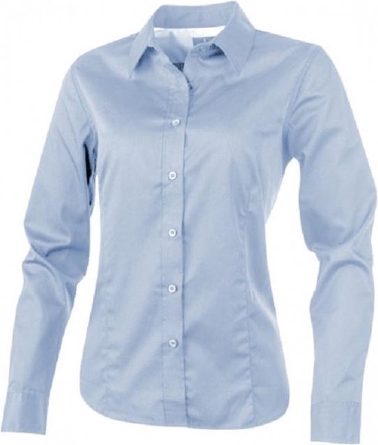 Overhemd dames lichtblauw lange mouw maat XL (werkoverhemd o.a. horeca) |  bol.com