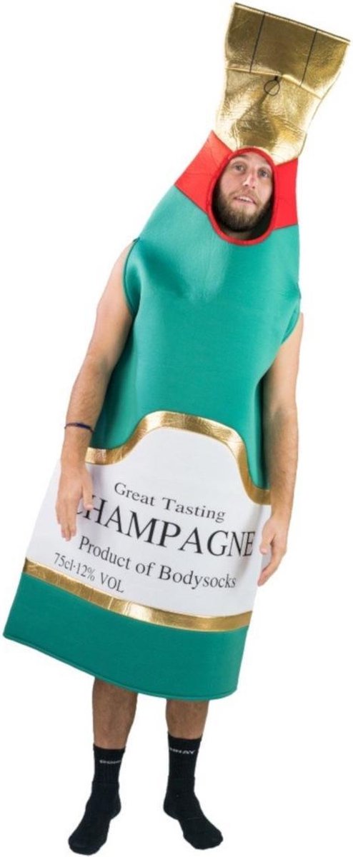 Bodysocks Verkleedpak Champagne Polyester Groen/goud One-size bol.com