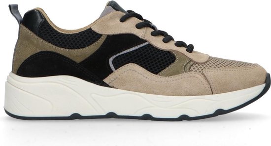 Sacha - Dames - Beige sneakers met gekleurde details - Maat 36 | bol.com