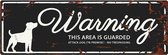 D&D Waakbord / Warning sign jack russel gb Zwart 40x14cm