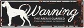 D&D Waakbord / Warning sign danish dog gb Zwart 40x14cm