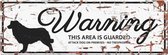 D&D Waakbord / Warning sign colliewhite gb Wit 40x14cm
