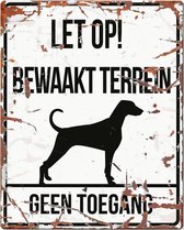 D&D Waakbord / Warning sign square dalmatian n Wit 20x25cm