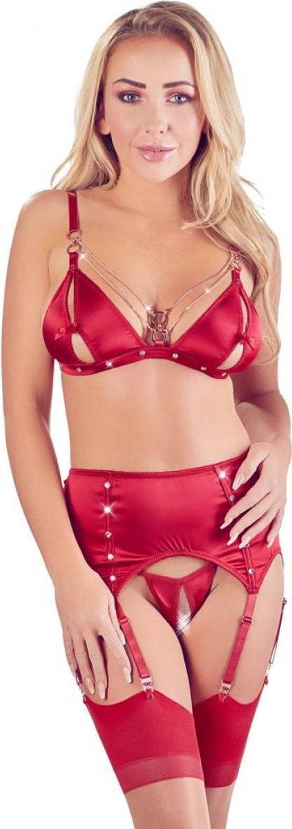 Goedkoopste Abierta Fina Sexy 3-Delige Jarretel Set
