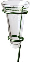 1x Regenmeter/neerslagmeter glas met verzinkte grondpen groen 69 cm - Tuinartikelen - Regenmeters/neerslagmeters