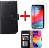 BixB iPhone 11 Pro Max hoesje - bookcase Zwart + tempered glas screenprotector