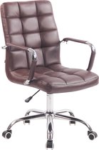 Bureaustoel - Bureaustoel voor volwassenen - Design - In hoogte verstelbaar - Kunstleer - Rood - 56x62x104 cm