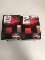 LED kaars - met laserfunctie - 2 stuks - 12.5 cm hoog