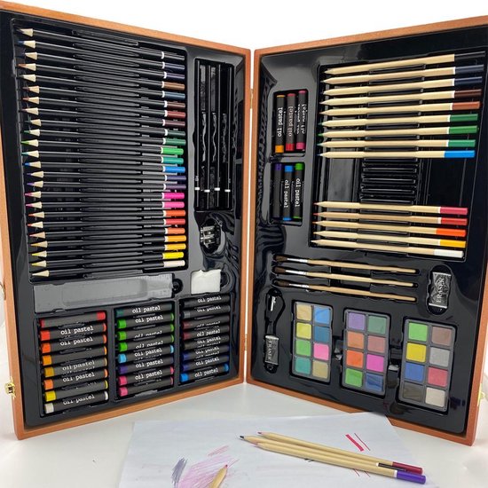 La Boîte de couleurs - Coffret en bois de nécessaire à dessin - – GRAFFITI