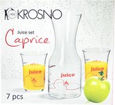 Karafset - water of Sap - Karaf + 6 Glazen - Gedecoreerd - Juice