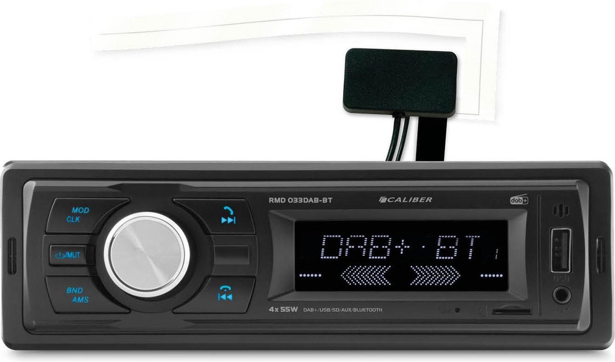 Caliber DAB+ Autoradio met Bluetooth FM, USB, SD en AUX 1 DIN 4 x 55W  Ondiepe Inbouw... | bol.com