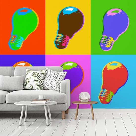 Papier peint Papier peint photo Pop Art - Popart light largeur 375 cm x hauteur 300 cm - Tirage photo sur papier peint vinyle (disponible en 7 formats) - chambre/séjour/bureau