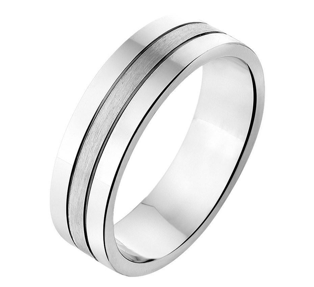 Gerhodineerd Zilver Ring A309 - 6 Mm Zonder Steen 1315209
