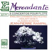 Albumhoes met "Mercadante 3 Concertos pour Flûte" tekst en een bonsai boom met witte bloesems.