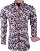 Montazinni - Heren Overhemd met Trendy Design - Grijs