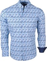 Jan Paulsen - Heren Design Overhemd - Regular Fit - Blauw