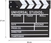 Decopatent® Filmklapper Krijtbord - Hout - Decoratie voor filmfans - Film Movie regisseur clapper board - Clapboard - 30 x 27 Cm