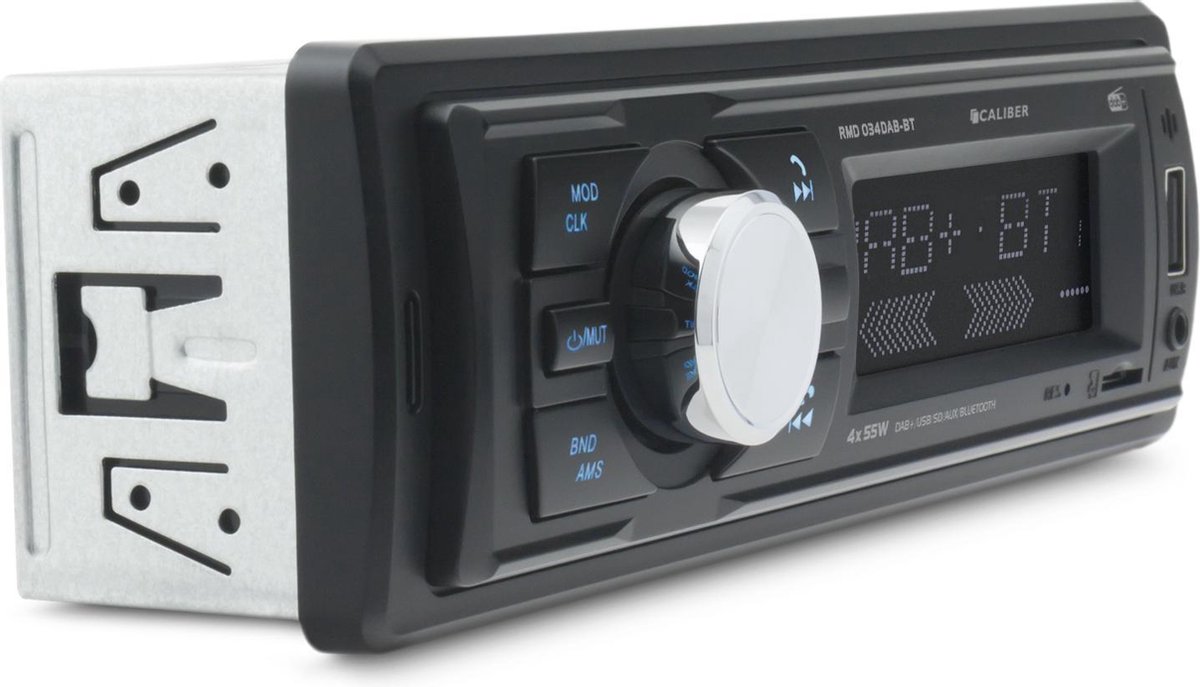 Autoradio avec Bluetooth, USB, DAB+ et radio FM - 1 DIN - Puissance de 4 x  55 Watt - Micro intégré (RMD034DAB-BT)