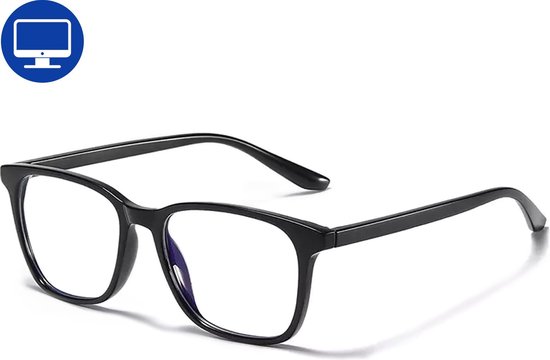 Computerbril met blauw licht filter - Zonder sterkte - Zwart | bol.com