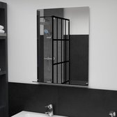 Wandspiegel 50x70 cm  (incl LW 3d klok) - spiegel