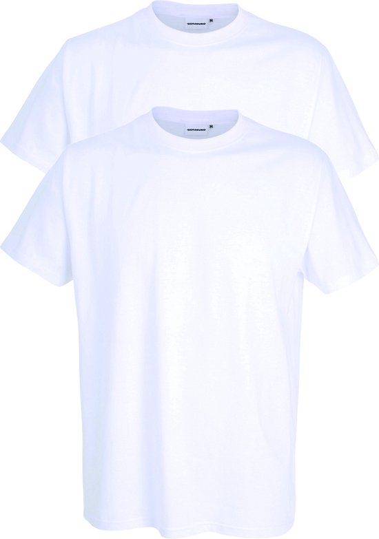 T-shirts homme Gotzburg coupe classique col rond (lot de 2) - blanc - Taille : 6XL