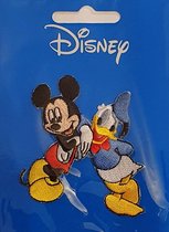 stofapplicatie disney mickey en donald duck samen