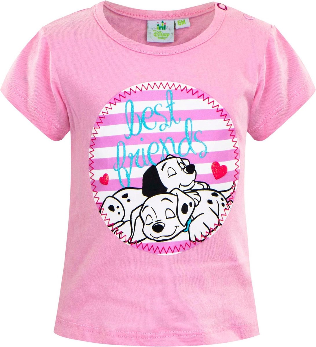 Disney baby shirt - 101 dalmatiërs - roze - maat 80/86 (18 maanden)