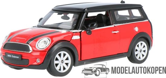 Mini Cooper Clubman (Rood/Zwart) 1/24 Rastar - Modelauto - Schaalmodel -  Model auto -... | bol.com