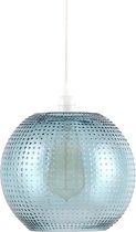 MLK - Hanglamp - 1 lichts - E27 - Blauw / Wit - ca. 22cm (L/T) x 22cm (B) x 26cm (H) ca. 1250 g