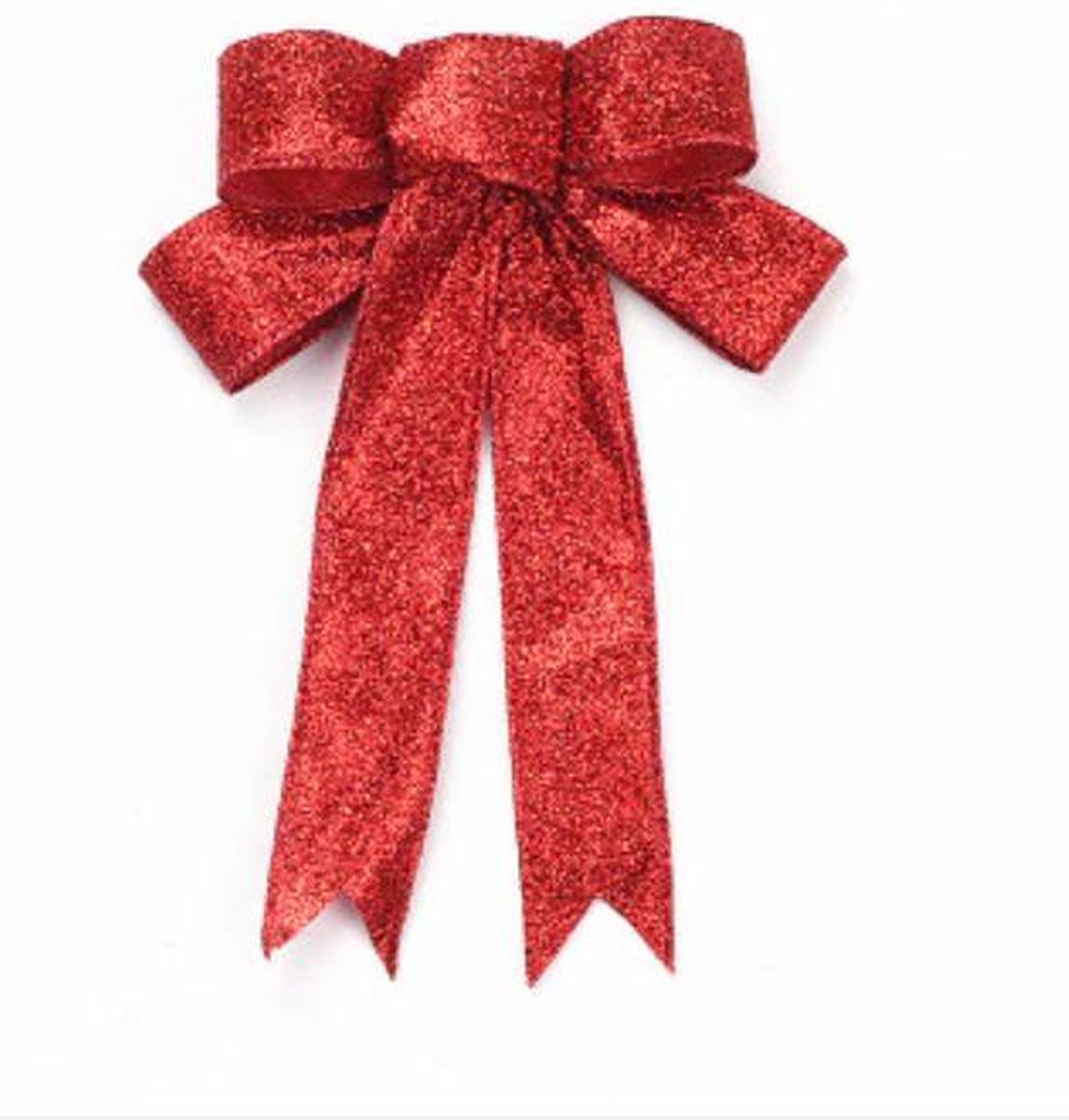 Bevestigen aan zin veer Kerstversiering - grote strik - Glitters - rode kerstversiering - 23cm -  Rood 1st | bol.com