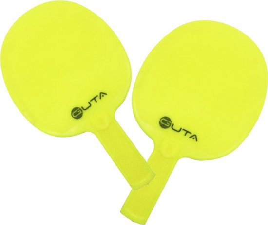 Guta Tafeltennis Set Pingpong Batjes Set 2 stuks GEEL