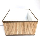 Bamboe Mand - Bamboe Badkamer Box - Badkamer Opruim Bak - Opbergbak van Bamboe - Groot formaat mand 29x23x14 cm - Groot Formaat