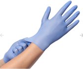 100x Nitril wegwerphandschoenen maat Medium - blauw - Anti bacterien/anti-bacterieel handschoenen