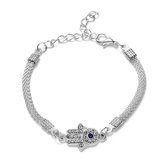 Verzilverde armband creatief diamant eenvoudige armband hand