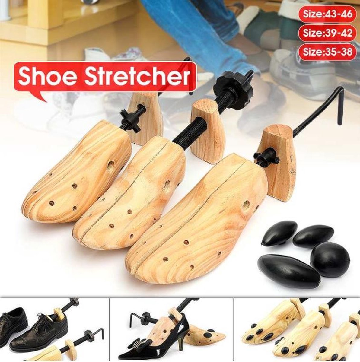 Nolad´s schoenspanner - Schoen oprekker heren / schoen oprekker dames -  Unisex - | bol.com