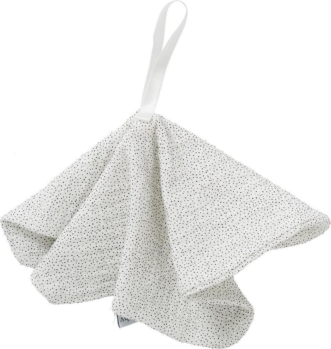 Cottonbaby Cottonsoft Sparkle Wit/Zwart Speendoekje 300145PSZW
