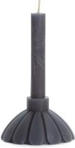 Rustik Lys Figuurkaarsen - Sculpture Petal - 1 Stuk - Antraciet Grijs - 10 x 16.5 cm